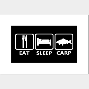 EAT SLEEP CARP FOR FISHERMAN Posters and Art